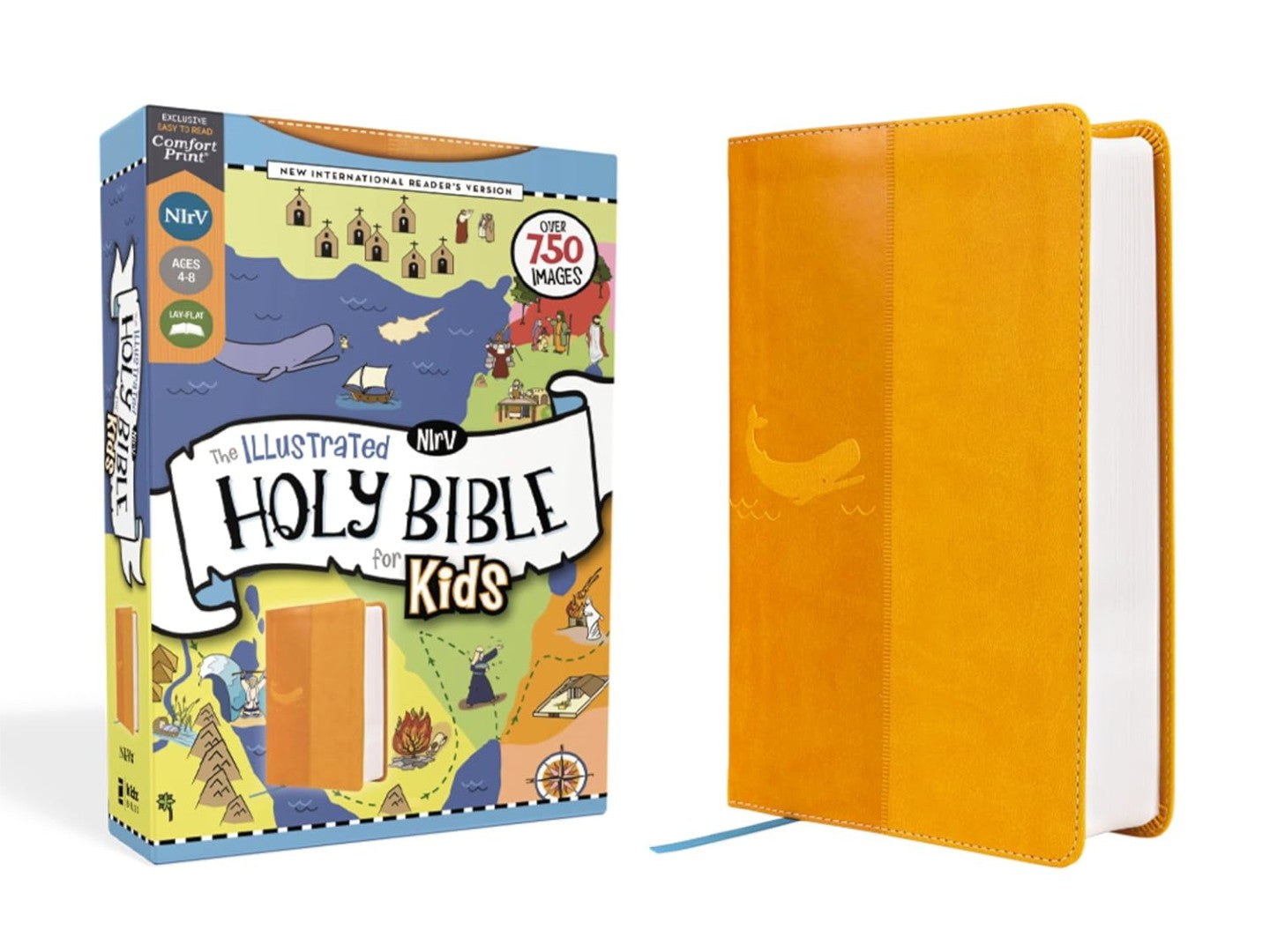 NIrv, The Illustrated Holy Bible For Kids, Yellow - Re-vived