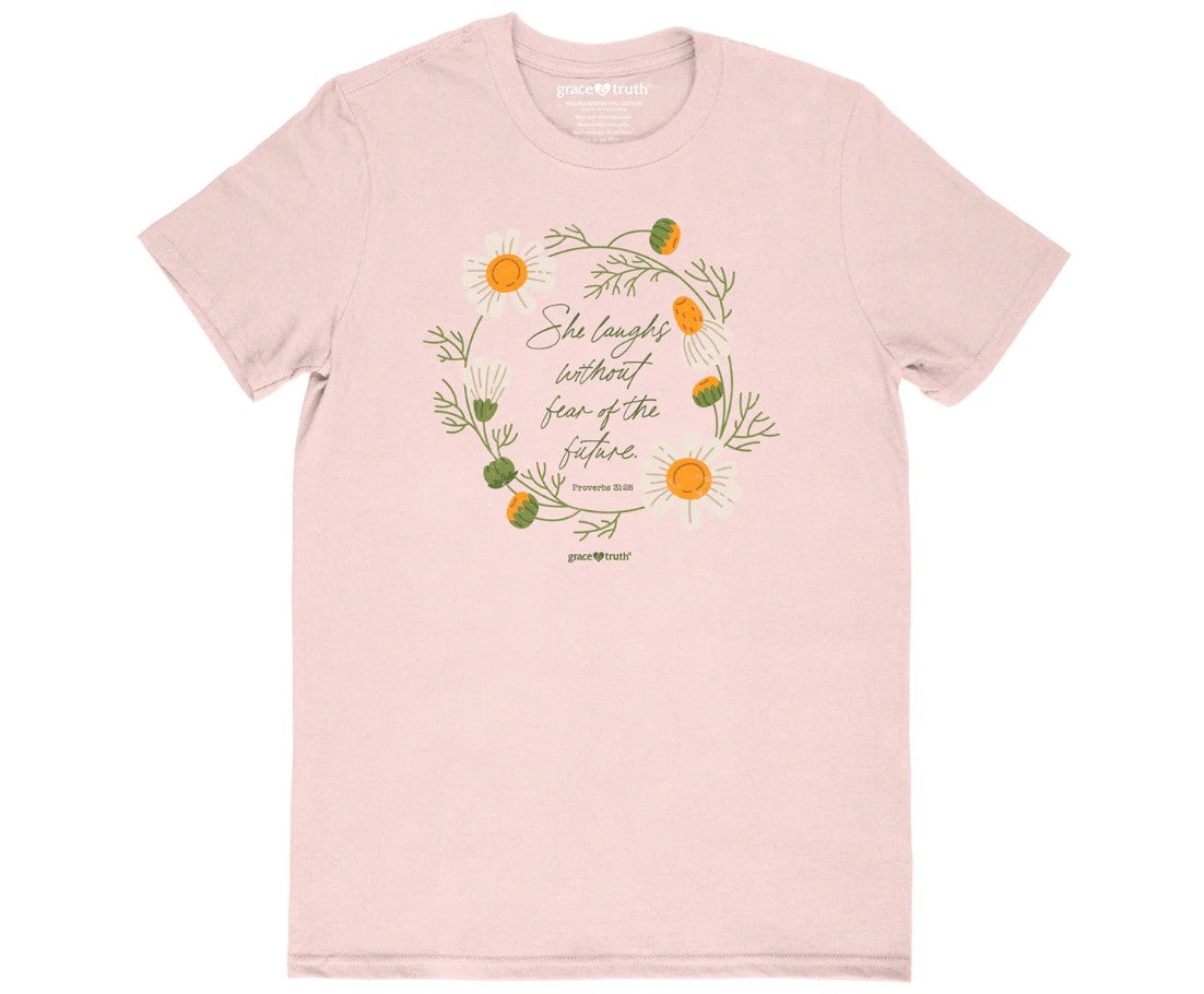 Grace & Truth Laugh Daises T-Shirt, Small - Re-vived