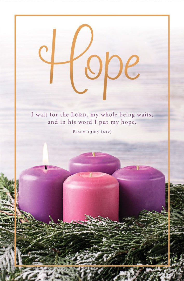 Advent Hope Psalm 130:5 Bulletin (pack of 100) - Re-vived
