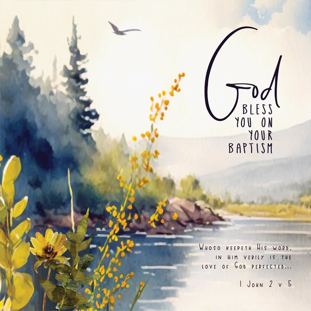 God Bless You On Your Baptism - Greeting Card - Re-vived
