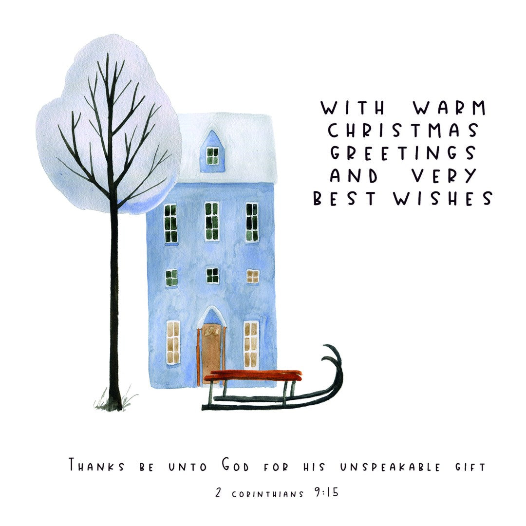 Sending Warm Wishes - Christmas Card - Re-vived