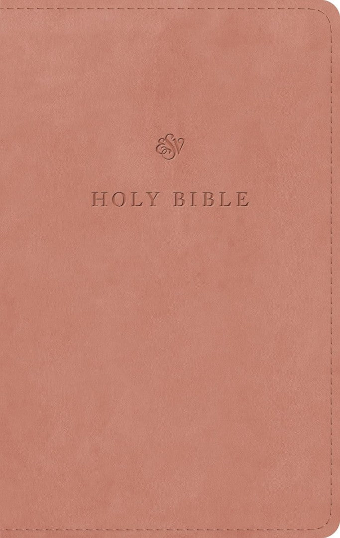 ESV Large Print Personal Size Bible, Blush Rose - Re-vived