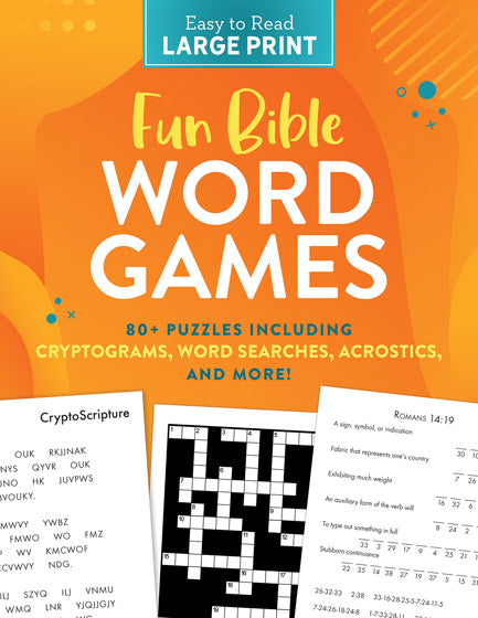Fun Bible Word Games Large Print - Re-vived