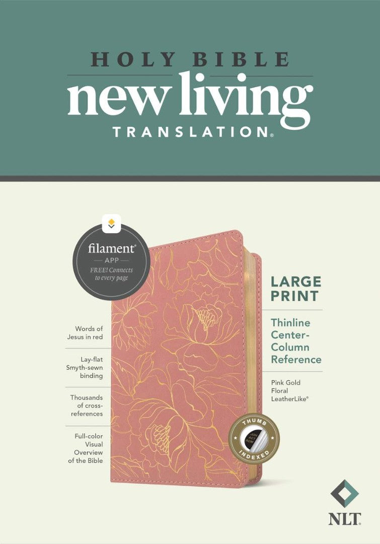 NLT Large Print Thinline Center-Column Reference Bible - Re-vived