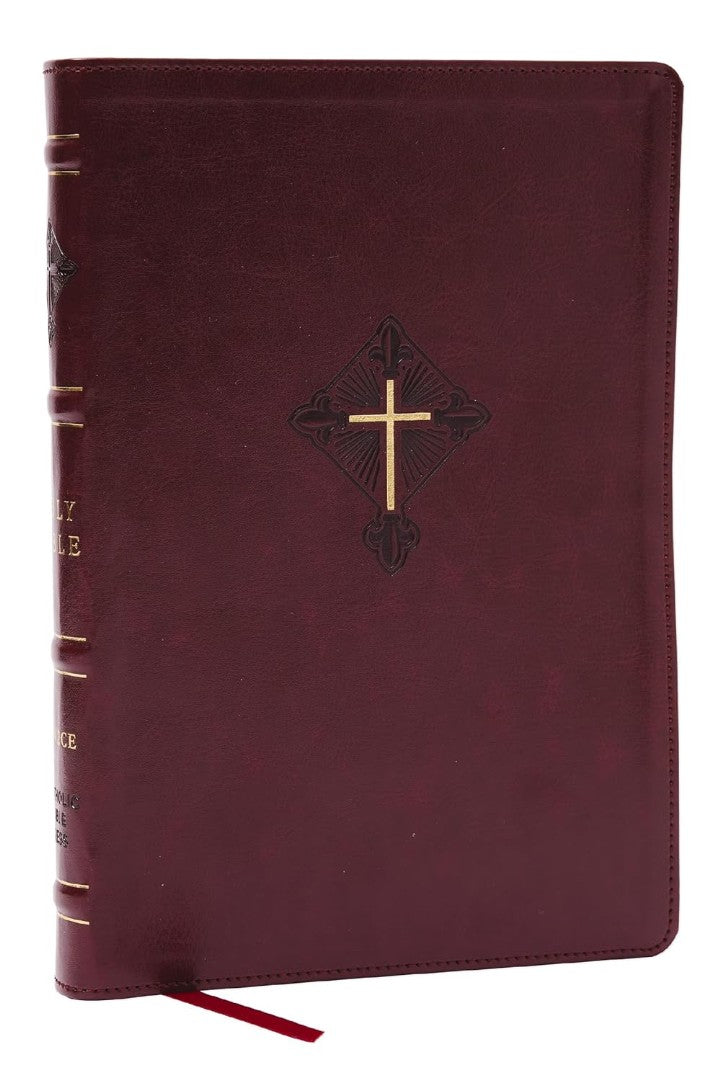 RSV2CE Thinline Large Print Catholic Bible, Crimson - Re-vived