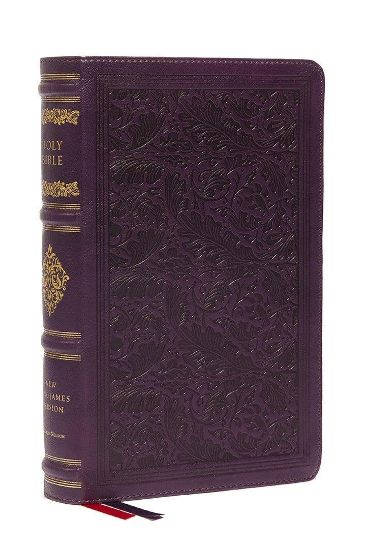 NKJV Large Print Reference Bible, Purple Leathersoft - Re-vived
