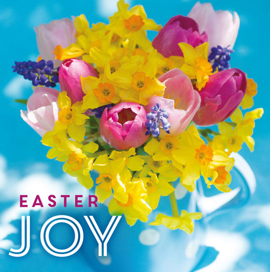 Easter Card - Bouquet In Blue Jug (Pack Of 5) - Re-vived