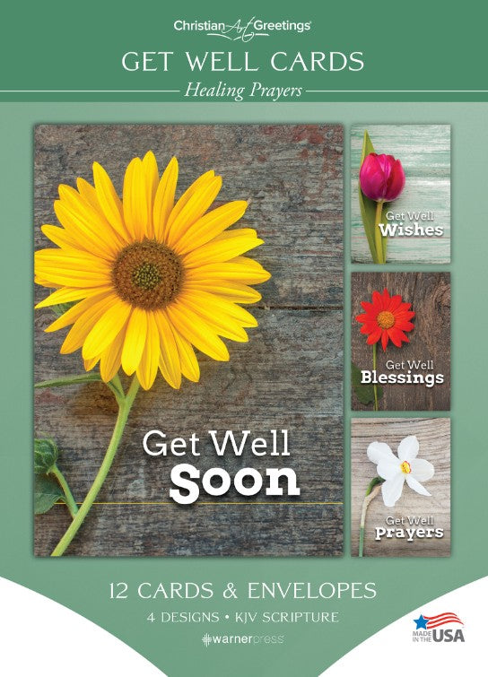 Healing Prayers Get Well Boxed Cards (pack of 12) - Re-vived