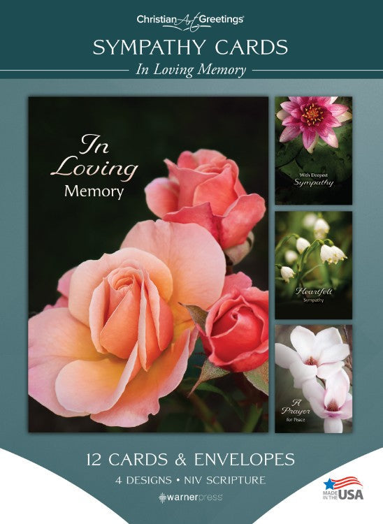 In Loving Memory Sympathy Boxed Cards (pack of 12) - Re-vived