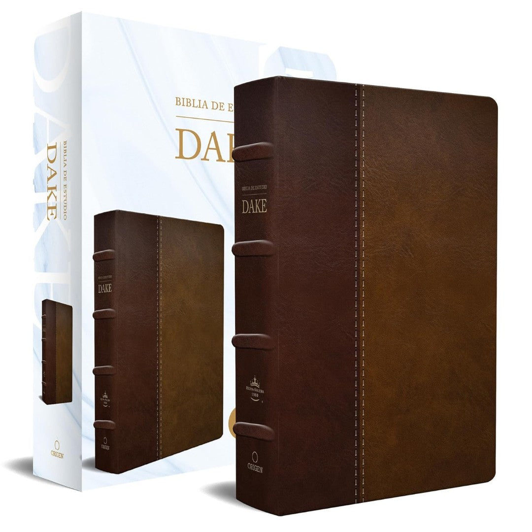 Rvr 1960 Biblia De Estudio Dake, TamañO Grande, Piel Duotono - Re-vived