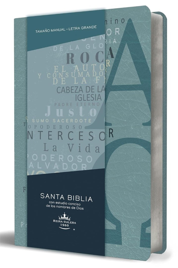Biblia Rvr 1960 Letra Grande Tamaño Manual, Simil Piel Azul - Re-vived