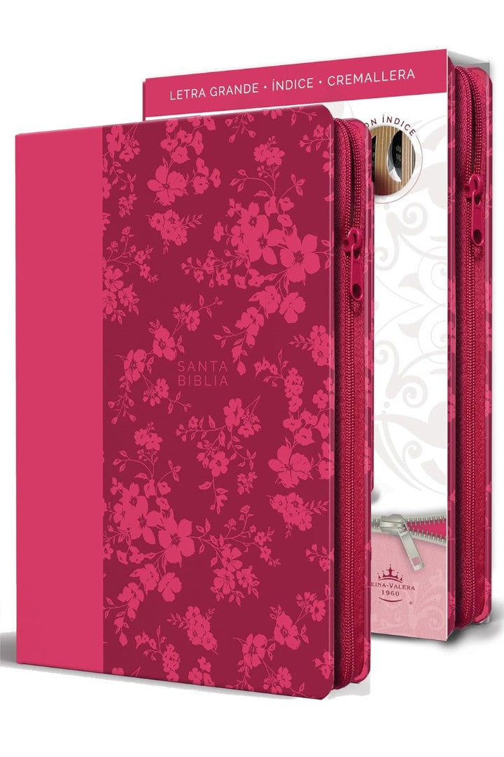 Biblia Reina Valera 1960 Letra Grande, Símil Piel Fucsia - Re-vived