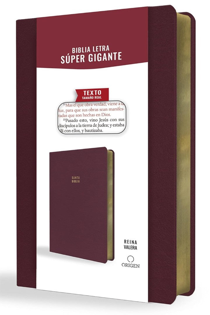 Biblia Reina Valera Letra Súper Gigante, Símil Piel - Re-vived