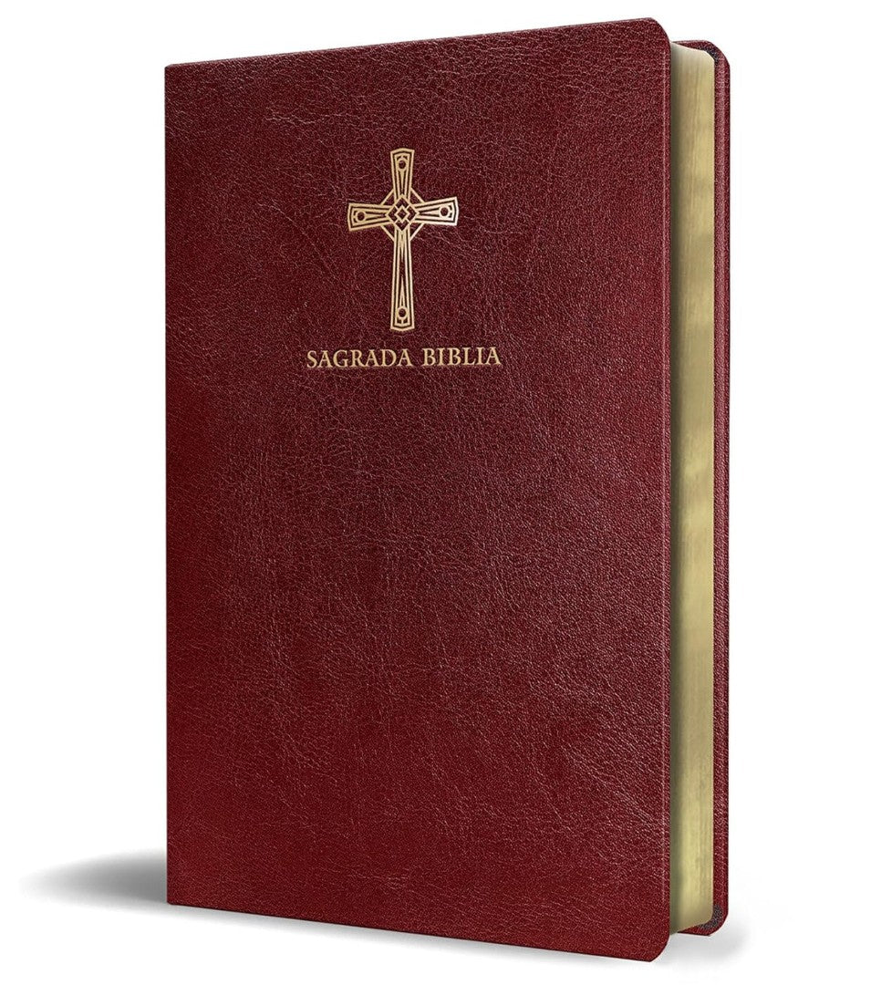 Biblia Católica En Español. Símil Piel Vinotinto - Re-vived