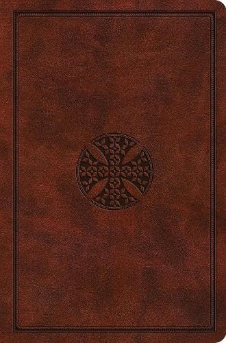 ESV Value Compact Bible, Chestnut, Mosaic Cross Design - Re-vived