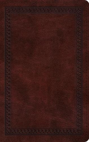 ESV Thinline Bible, Red Letter, Mahogany, Border Design - Re-vived
