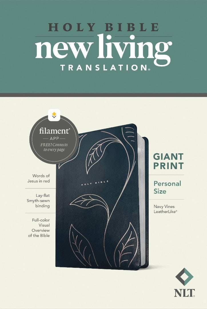 NLT Personal Size Giant Print Bible, Filament Enabled - Re-vived