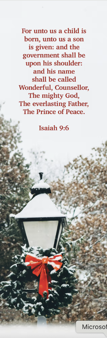 Christmas Bookmark: His Name (pack of 25) - Re-vived
