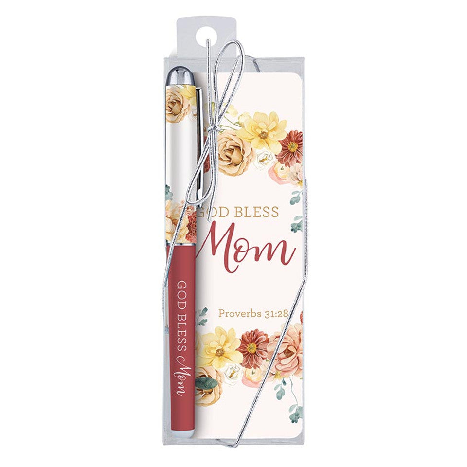 God Bless Mom Gift Pen with Bookmark - Re-vived