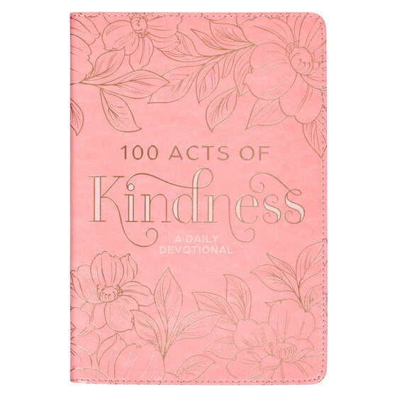 100 Acts Of Kindness Pink Faux Leather Devotional - Re-vived