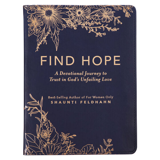 Find Hope Blue Faux Leather Devotional - Re-vived