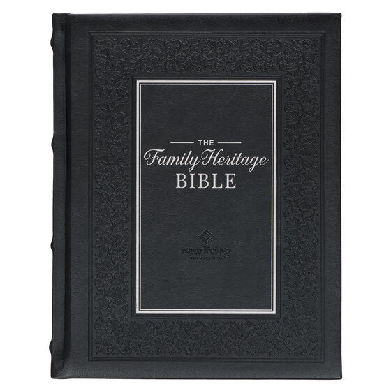 Black Faux Leather Hardcover Family Heritage Bible - Re-vived