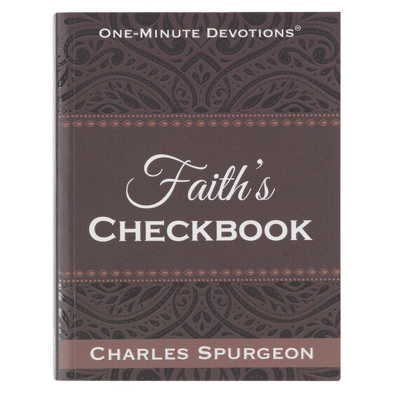 Faiths Checkbook Brown Softcover One-Minute Devotions - Re-vived