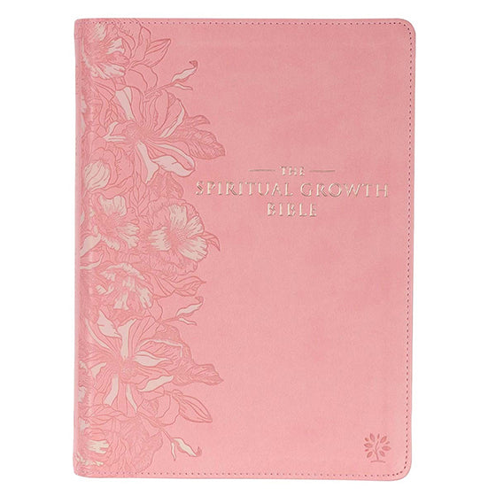 Pink Faux Leather Spiritual Growth Bible - Re-vived