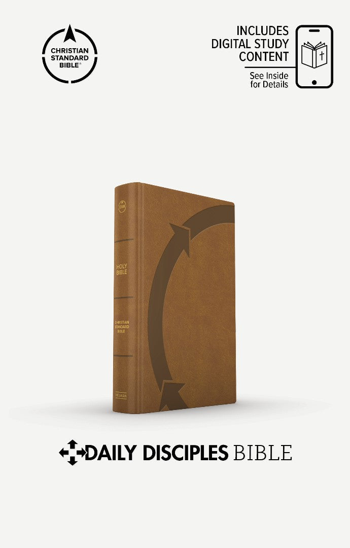 CSB Daily Disciples Bible, Brown - Re-vived