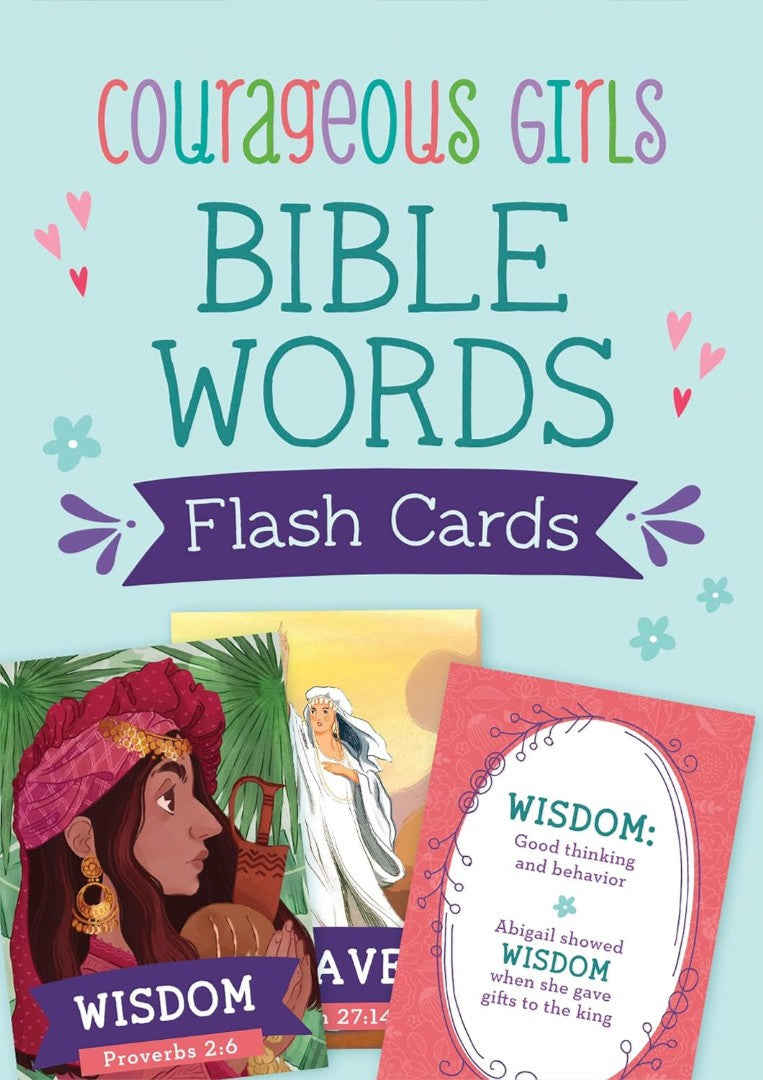 Courageous Girls Bible Words Flash Cards - Re-vived