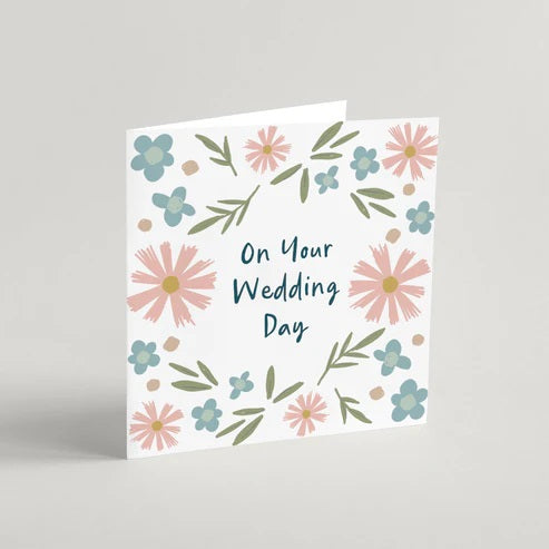On Your Wedding Day Greeting Card & Envelope - Re-vived