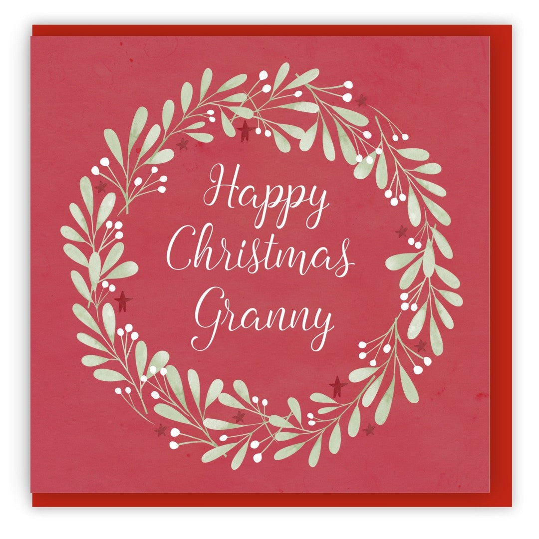 Happy Christmas Granny Single Christmas Card - Re-vived