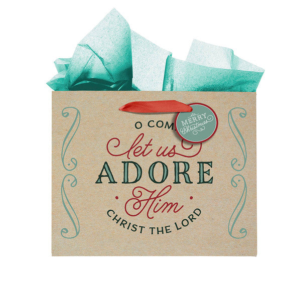 Large Gift Bag: Come Let Us Adore Him - Re-vived