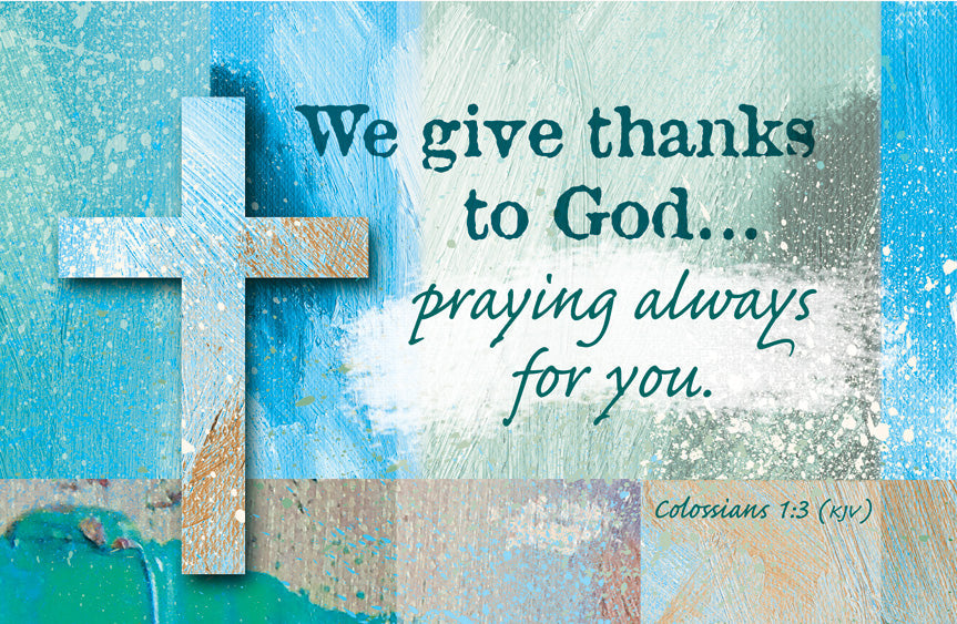 We Give Thanks to God Postcard (pack of 25) - Re-vived