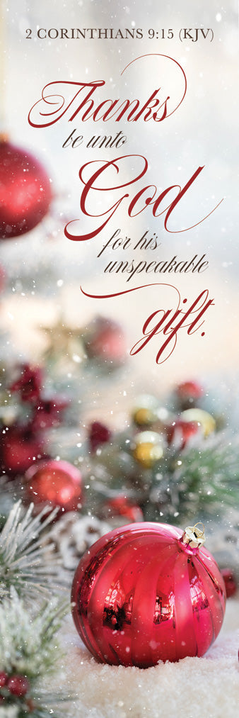 Thanks Be Unto God Christmas Bookmark (pack of 25) - Re-vived