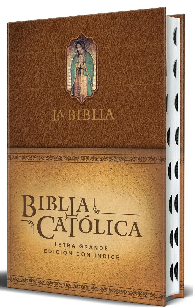 La Biblia CatóLica: EdicióN Letra Grande. Hc, MarróN Con ÍNd - Re-vived