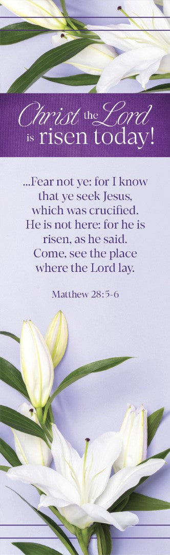 Easter Bookmark Christ The Lord is Risen Today (Pack of 100) - Re-vived