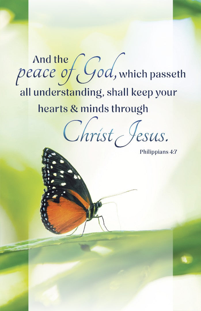 Funeral Bulletin: And the Peace (Pack of 100) - Re-vived