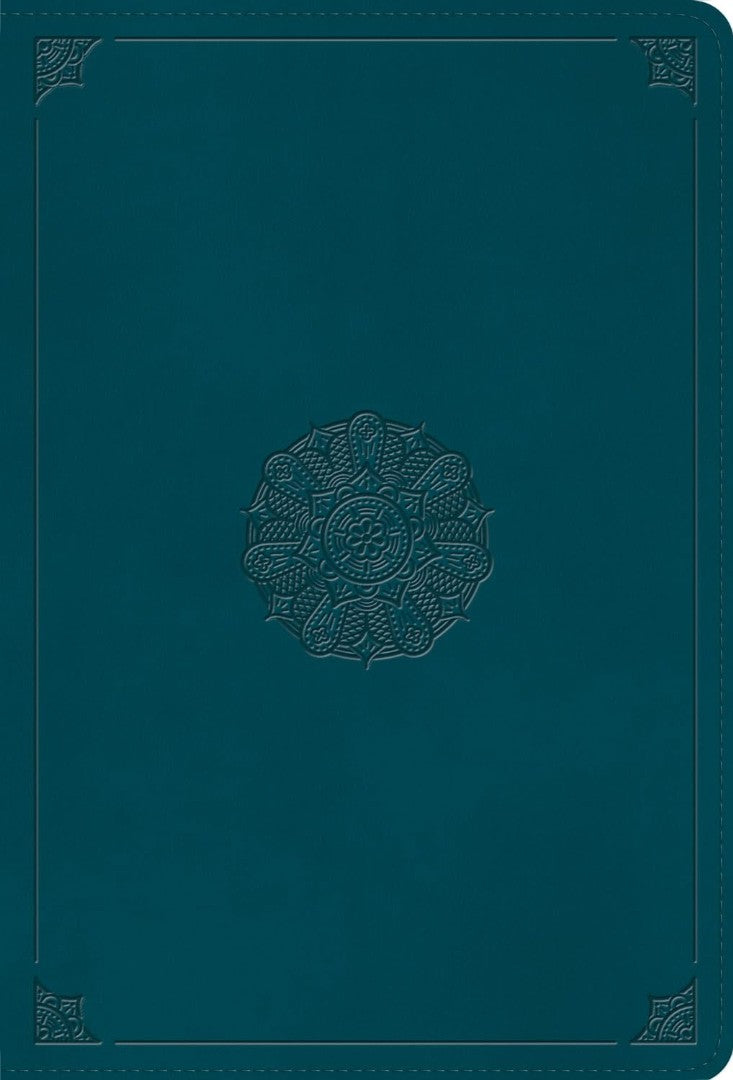 ESV Giant Print Thinline Bible, Deep Teal, Emblem Design - Re-vived