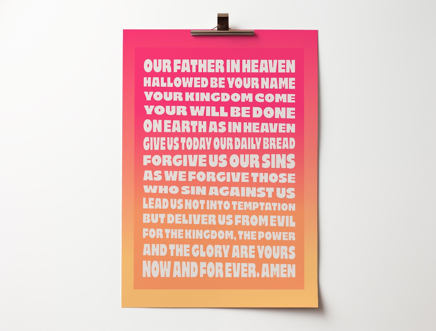 The Lord's Prayer A4 Poster - Re-vived