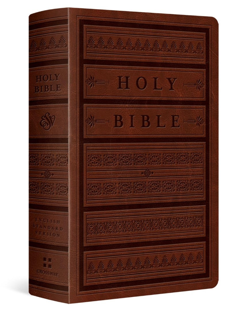 ESV Giant Print Personal Size Bible, Red Letter, Brown - Re-vived