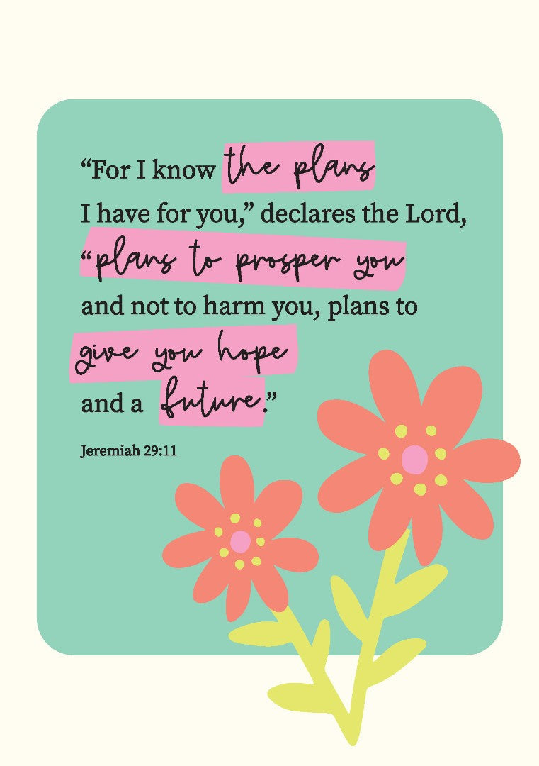 For I Know The Plans Flower A5 Notebook - Re-vived