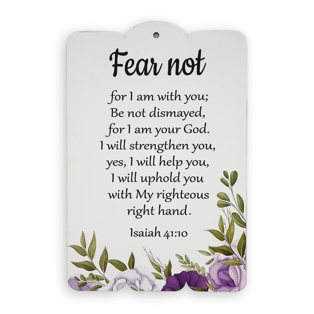Wooden Wall Plaque – Fear Not, For I Am With You - Re-vived