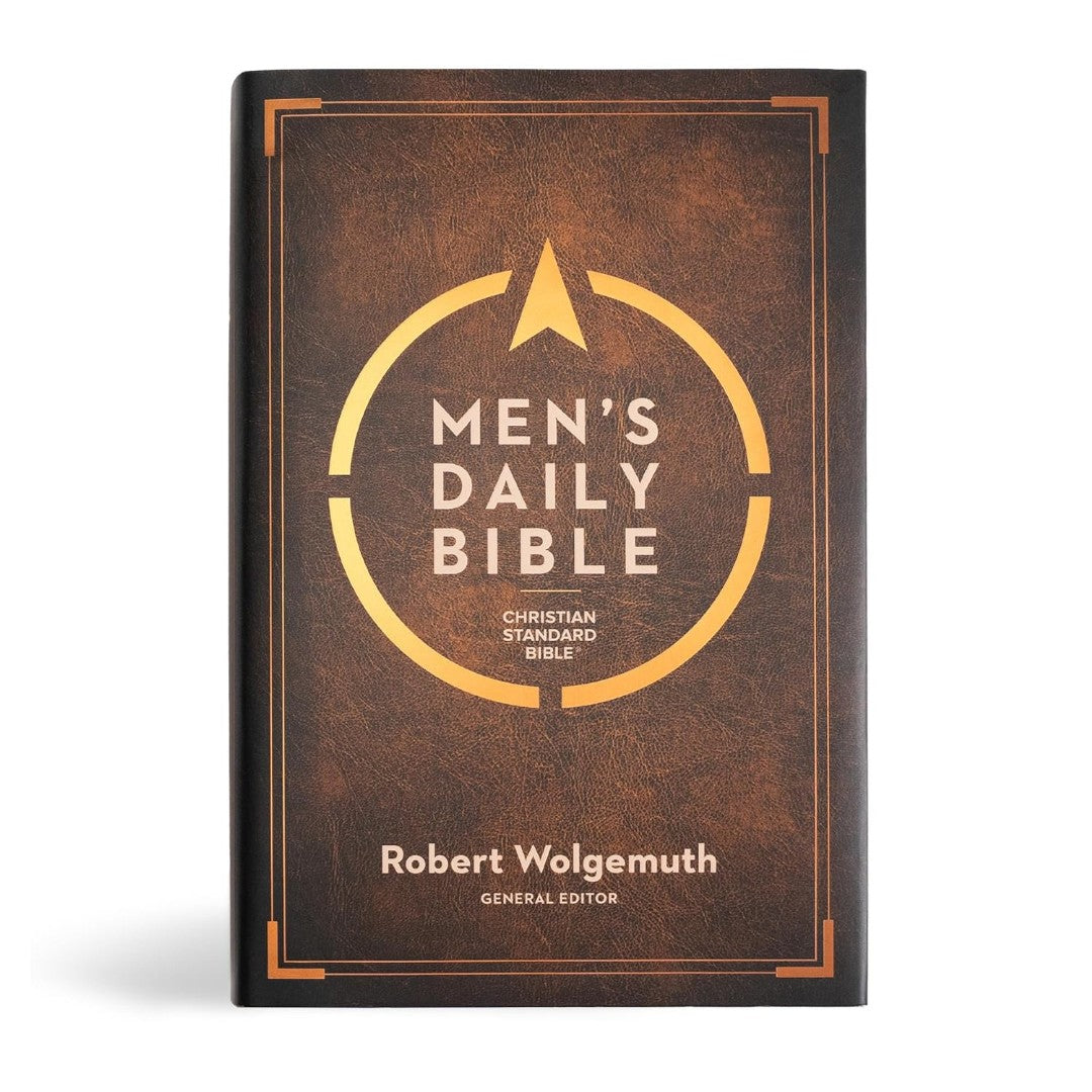 CSB Men's Daily Bible, Brown Cloth Over Board - Re-vived