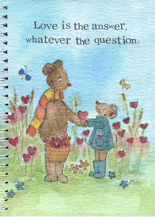 Spiral Notebook Journal 50 Pages Love Is The Answer - Re-vived