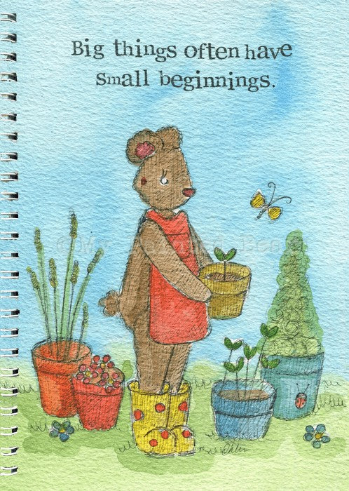 Spiral Notebook Journal 50 Pages Small Beginnings - Re-vived