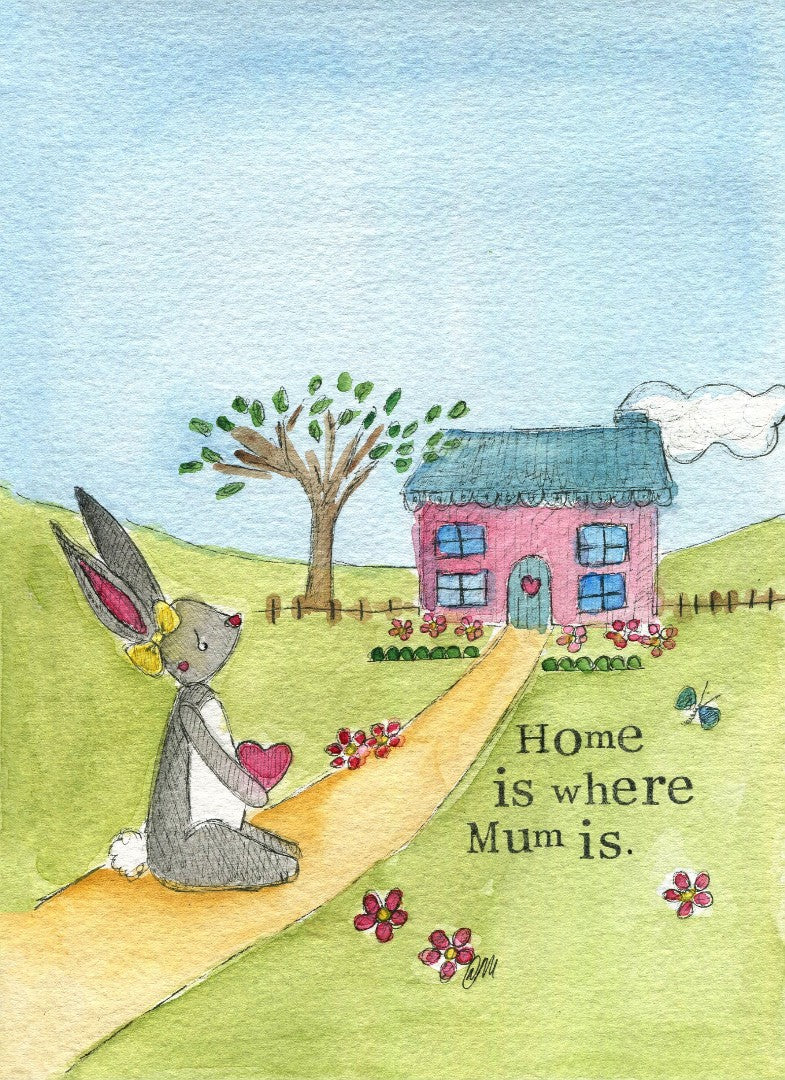 Home Is Where Mum Is Single Print - Re-vived