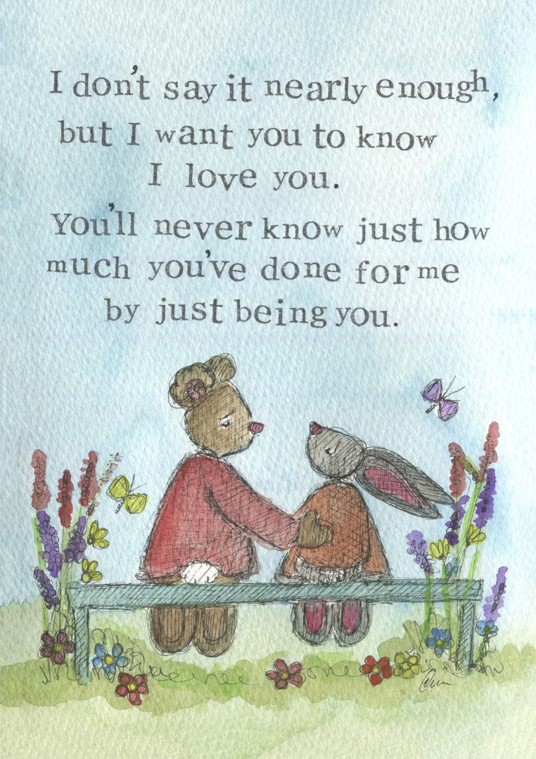 Encouragement Card I Want You To Know Single Card - Re-vived