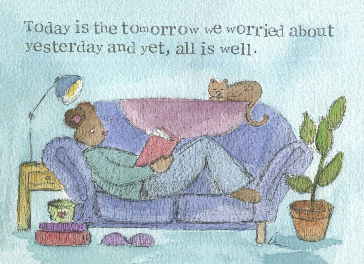All Is Well Encourgement Single Print - Re-vived