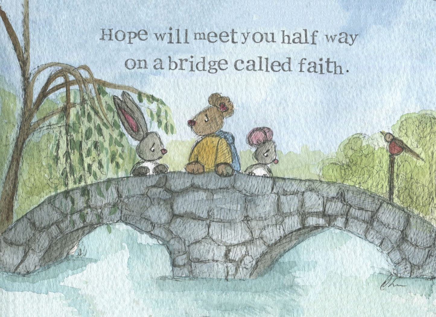 A Bridge Called Faith Encourgement Print - Re-vived